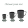 Rhino Stealth Black Milk Pitcher - 3 Sizes