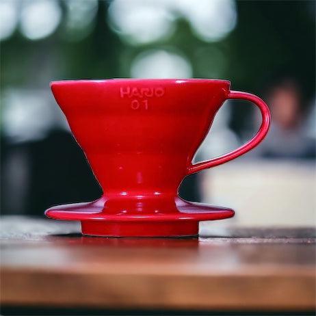 Hario V60 Ceramic Coffee Dripper Red - Size 01 - Hario Japan - Coffee Hit