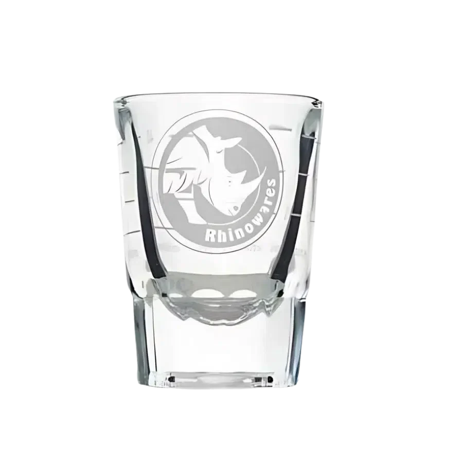 Rhino Round Shot Glass 2oz Lined