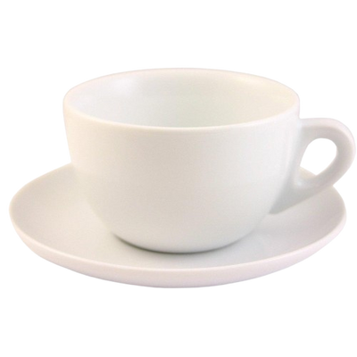 Ancap Verona Latte Cup & Saucer 360ml - مجموعة من 6