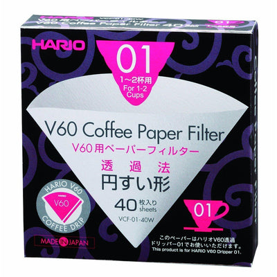 Hario V60 01 Filter Papers (40)-Hario-Coffee Hit